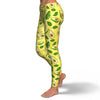 Avocado Yellow Pattern Print Pattern Women Leggings-grizzshop