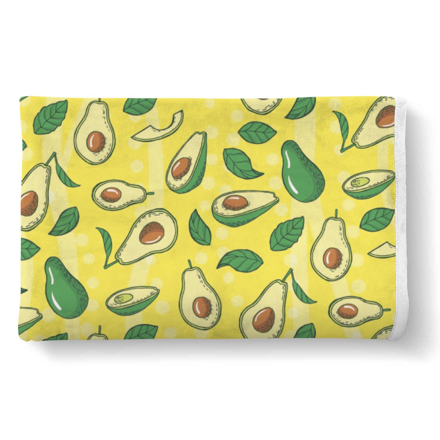 Avocado Yellow Pattern Print Throw Blanket-grizzshop