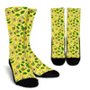 Avocado Yellow Pattern Print Unisex Crew Socks-grizzshop