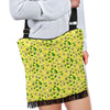 Avocado Yellow Patttern Print Crossbody Bags-grizzshop