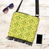 Avocado Yellow Patttern Print Crossbody Bags-grizzshop