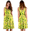 Avocado Yellow Patttern Print Dress-grizzshop