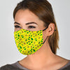 Avocado Yellow Patttern Print Face Mask-grizzshop