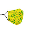 Avocado Yellow Patttern Print Face Mask-grizzshop