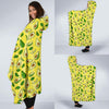 Avocado Yellow Patttern Print Hooded Blanket-grizzshop