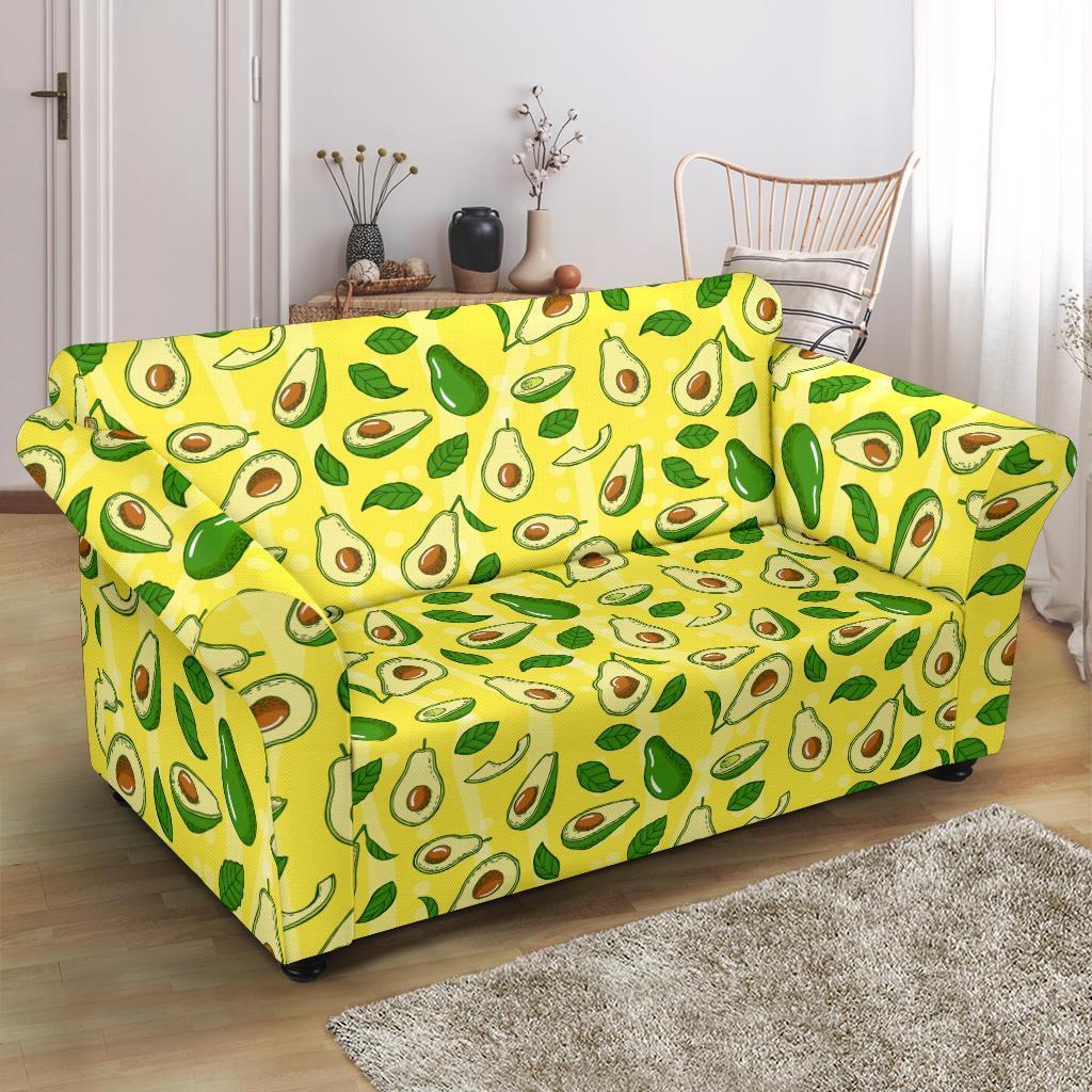 Avocado Yellow Patttern Print Loveseat Cover-grizzshop