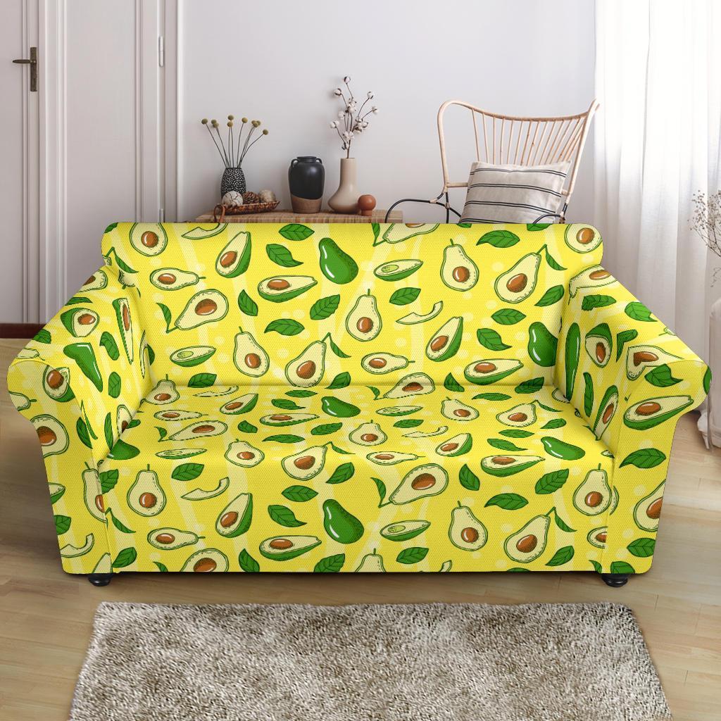 Avocado Yellow Patttern Print Loveseat Cover-grizzshop