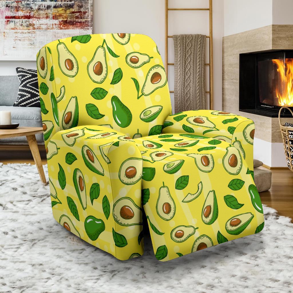 Avocado Yellow Patttern Print Recliner Cover-grizzshop