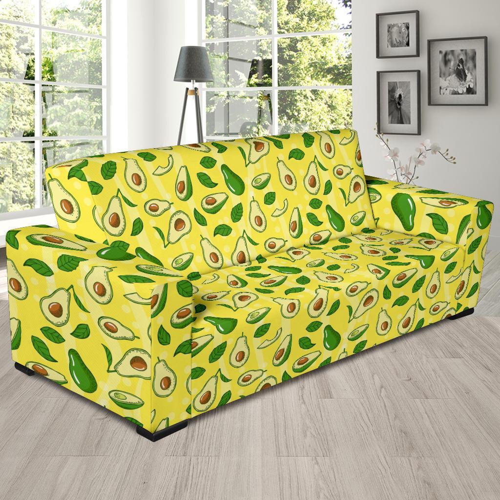 Avocado Yellow Patttern Print Sofa Covers-grizzshop