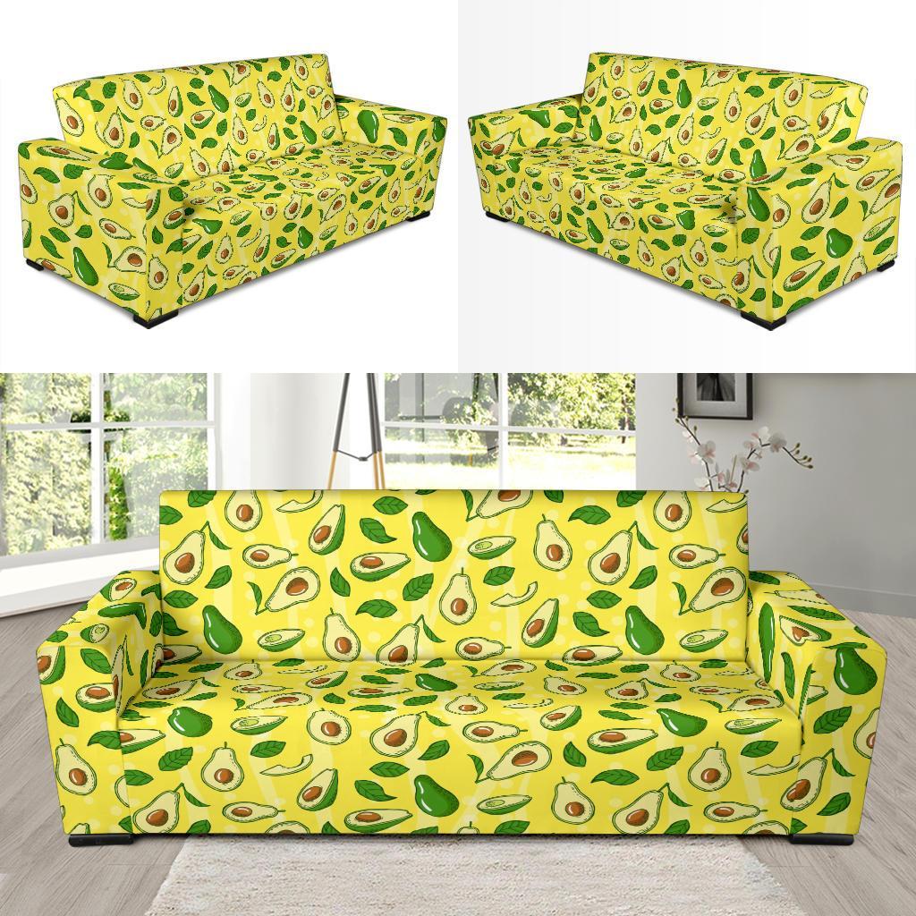 Avocado Yellow Patttern Print Sofa Covers-grizzshop