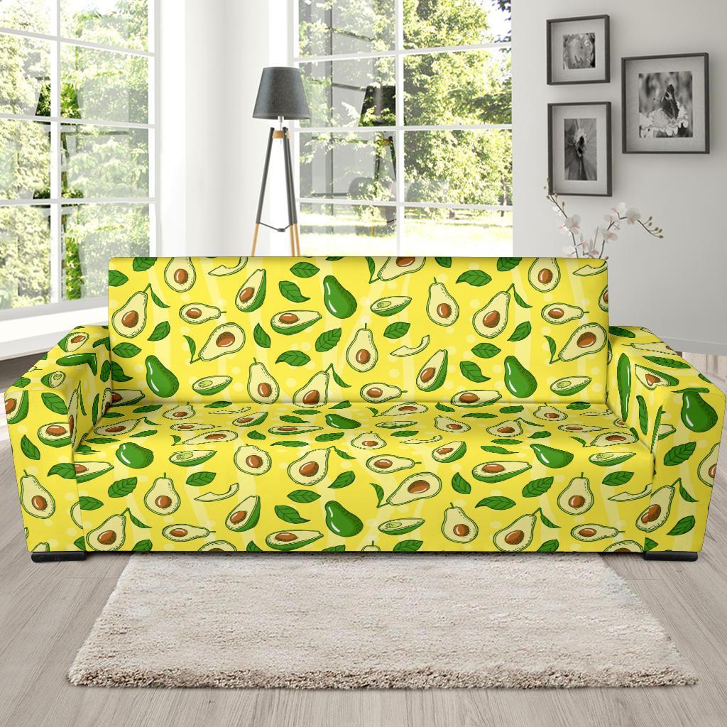 Avocado Yellow Patttern Print Sofa Covers-grizzshop