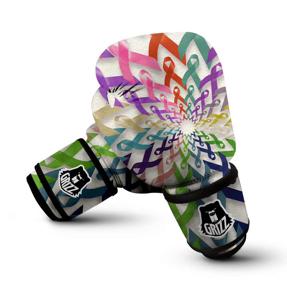 Awareness Mandala Cancer Print Boxing Gloves-grizzshop