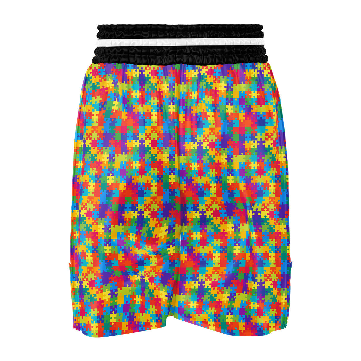 Awareness Puzzle Colorful Autism Print Boxing Shorts-grizzshop
