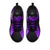 Awareness Ribbon Purple Cancer Print Black Sneaker-grizzshop