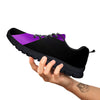 Awareness Ribbon Purple Cancer Print Black Sneaker-grizzshop