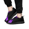 Awareness Ribbon Purple Cancer Print Black Sneaker-grizzshop