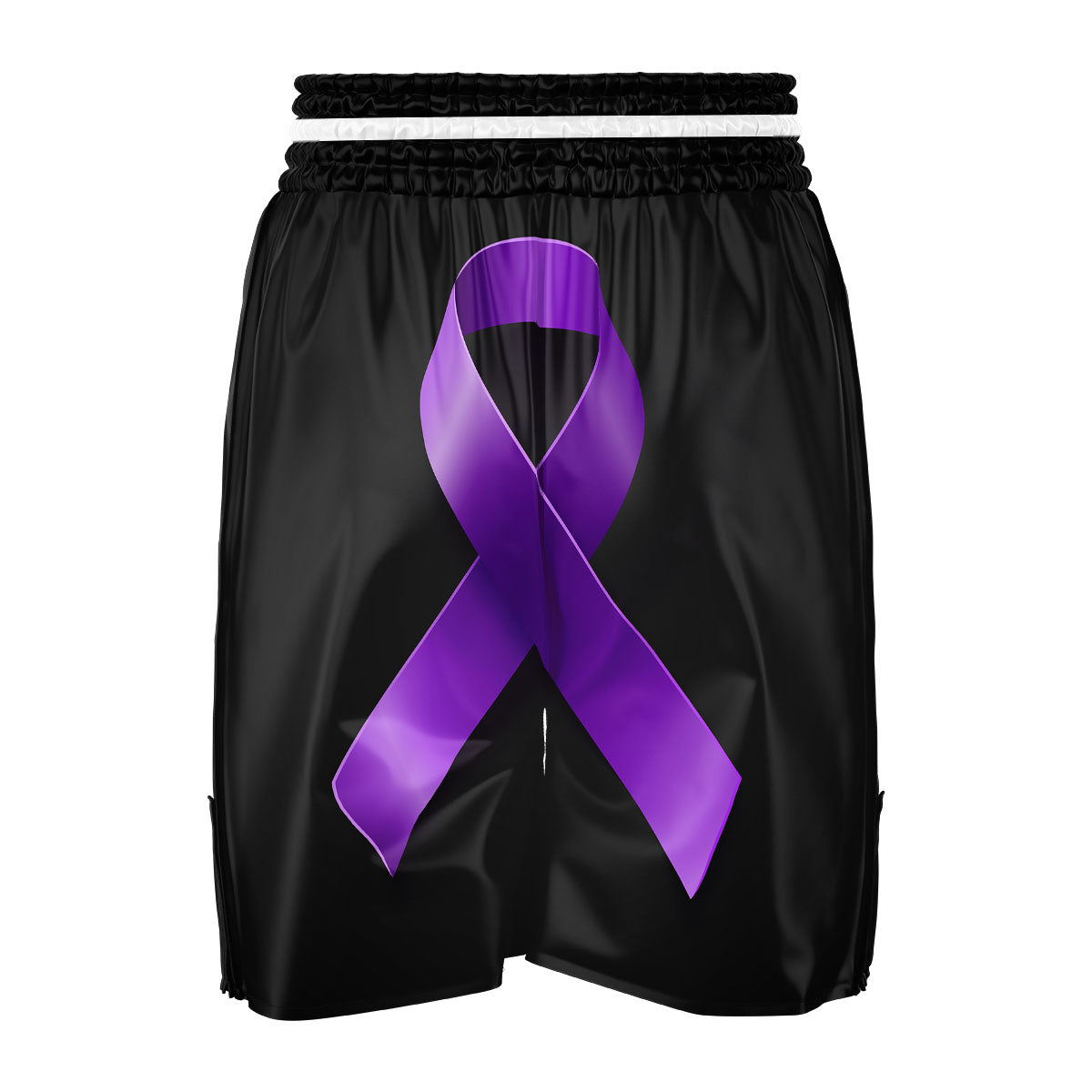 Awareness Ribbon Purple Cancer Print Boxing Shorts-grizzshop