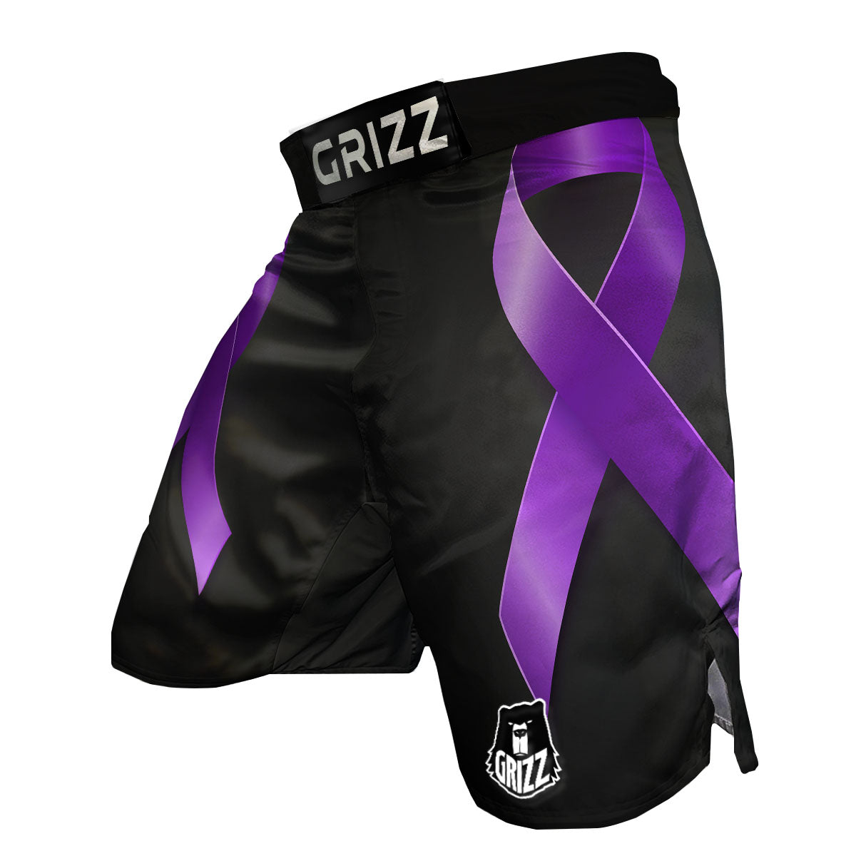 Awareness Ribbon Purple Cancer Print MMA Shorts-grizzshop