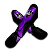 Awareness Ribbon Purple Cancer Print Muay Thai Shin Guards-grizzshop