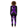 Awareness Ribbon Purple Cancer Print Women's Pajamas-grizzshop