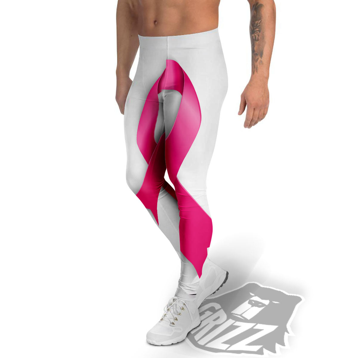 Awareness Ribbons Cancer Print Men's Leggings-grizzshop