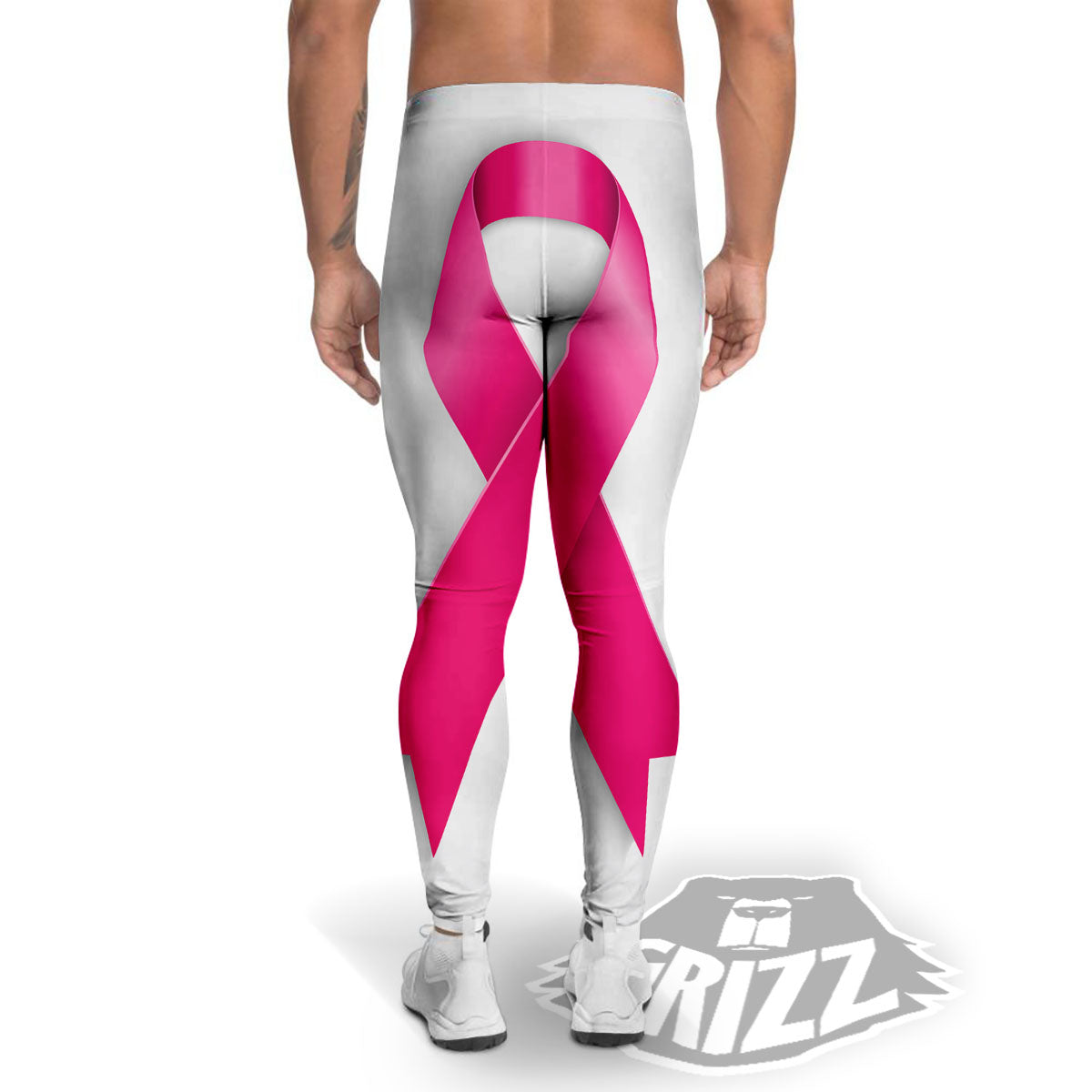 Awareness Ribbons Cancer Print Men's Leggings-grizzshop