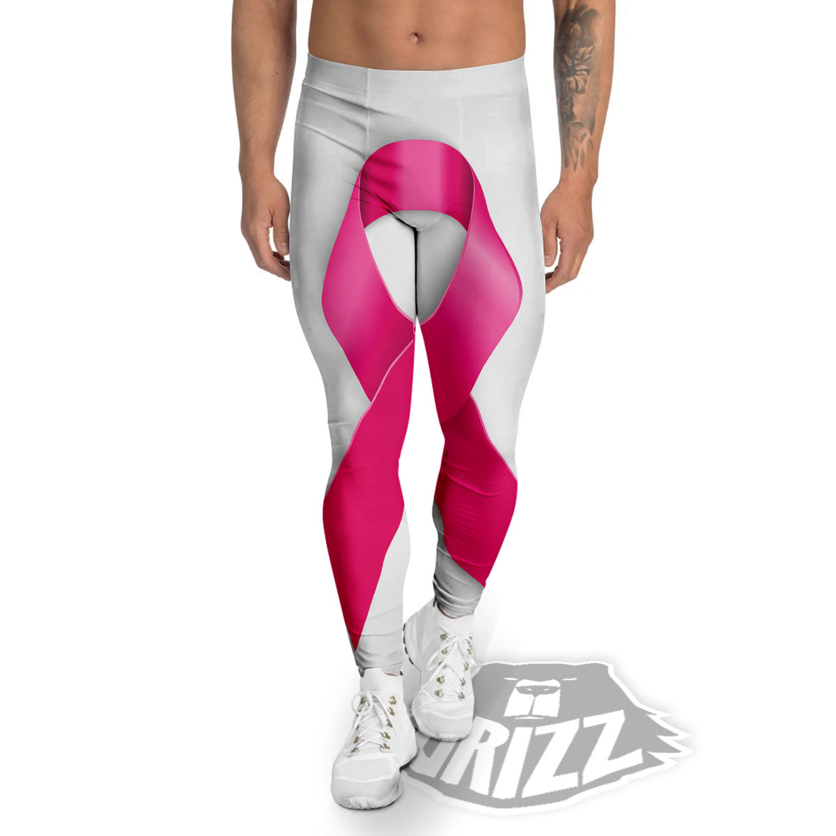 Awareness Ribbons Cancer Print Men's Leggings-grizzshop