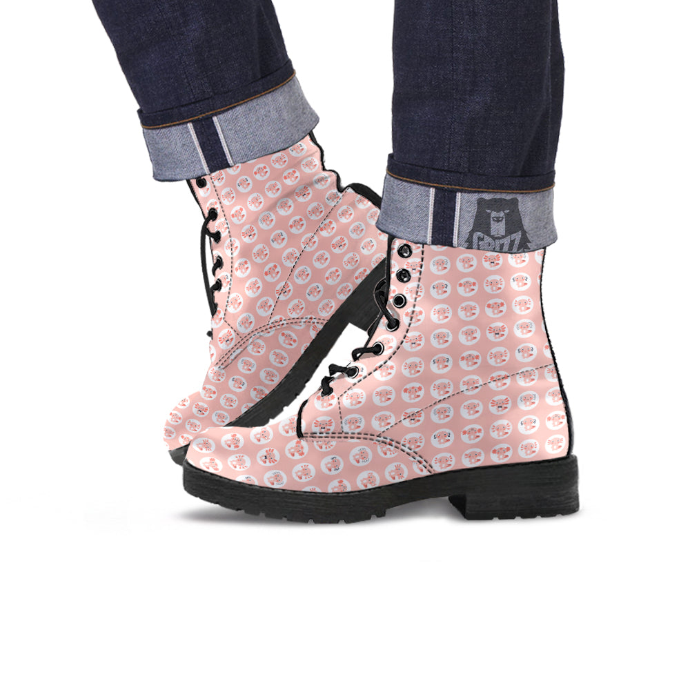 Axolotl Baby Print Pattern Leather Boots-grizzshop