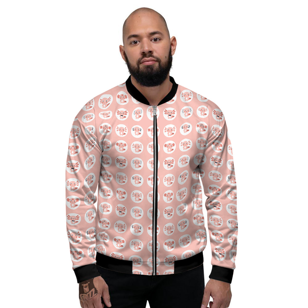 Axolotl Baby Print Pattern Men's Bomber Jacket-grizzshop