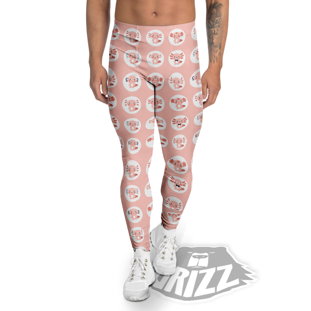 Axolotl Baby Print Pattern Men's Leggings-grizzshop
