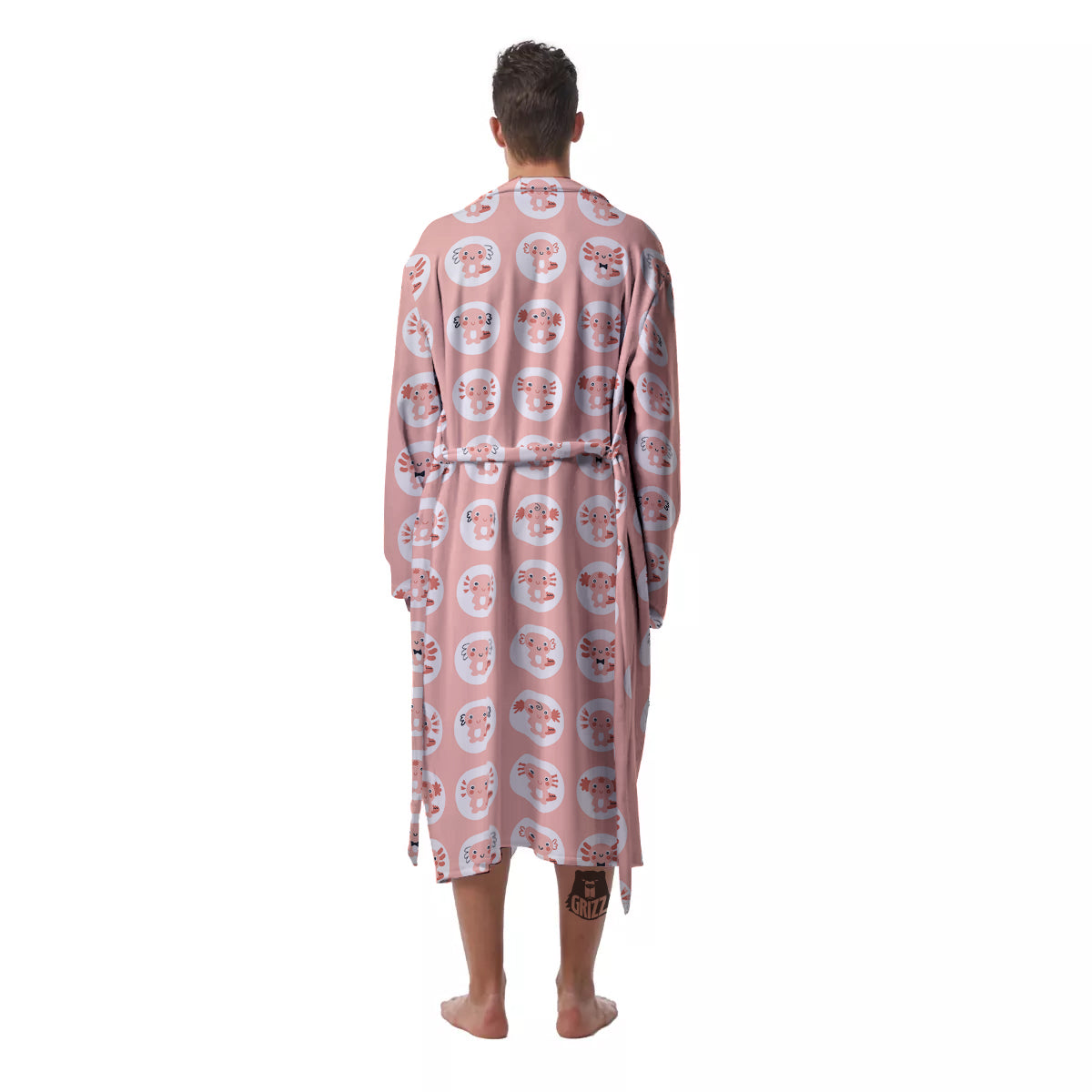 Axolotl Baby Print Pattern Men's Robe-grizzshop