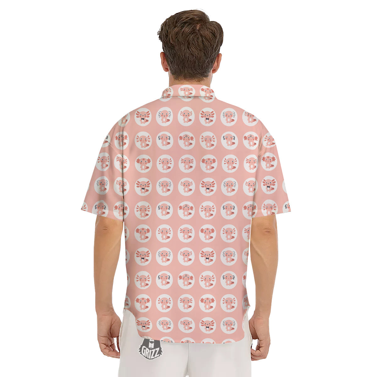 Axolotl Baby Print Pattern Men's Short Sleeve Shirts-grizzshop