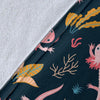 Axolotl Black Pattern Print Blanket-grizzshop