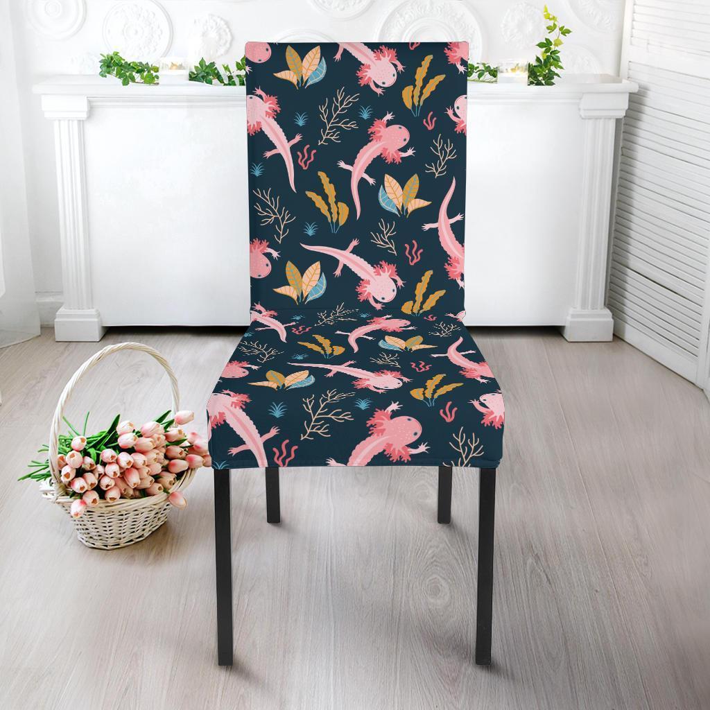 Axolotl Black Pattern Print Chair Cover-grizzshop