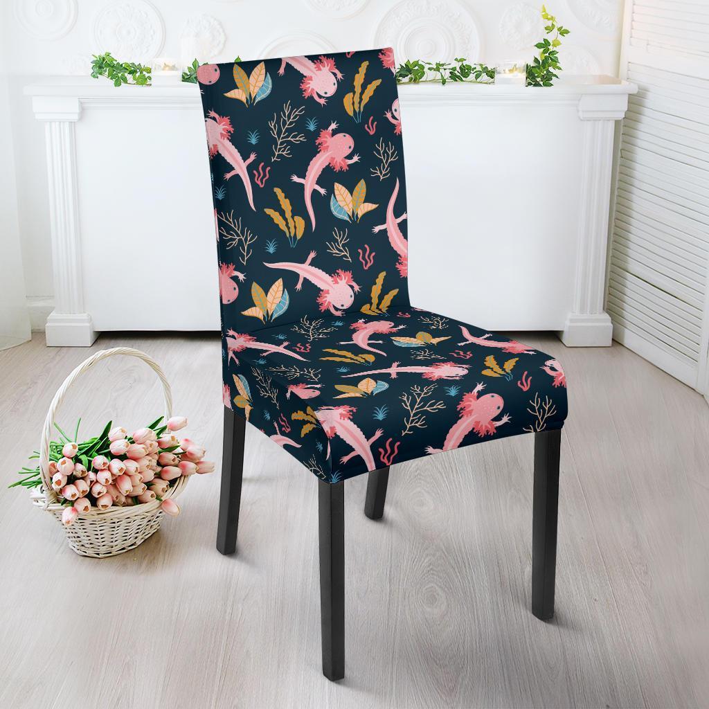 Axolotl Black Pattern Print Chair Cover-grizzshop