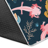 Axolotl Black Pattern Print Floor Mat-grizzshop