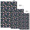 Axolotl Black Pattern Print Floor Mat-grizzshop