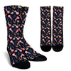 Axolotl Black Pattern Print Unisex Crew Socks-grizzshop