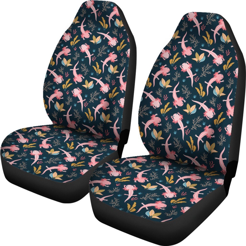 Axolotl Black Pattern Print Universal Fit Car Seat Cover-grizzshop
