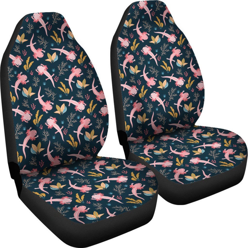 Axolotl Black Pattern Print Universal Fit Car Seat Cover-grizzshop