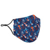 Axolotl Blue Pattern Print Face Mask-grizzshop