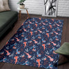 Axolotl Blue Pattern Print Floor Mat-grizzshop