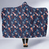 Axolotl Blue Pattern Print Hooded Blanket-grizzshop