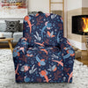 Axolotl Blue Pattern Print Recliner Cover-grizzshop