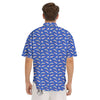 Axolotl Blue Print Pattern Men's Short Sleeve Shirts-grizzshop