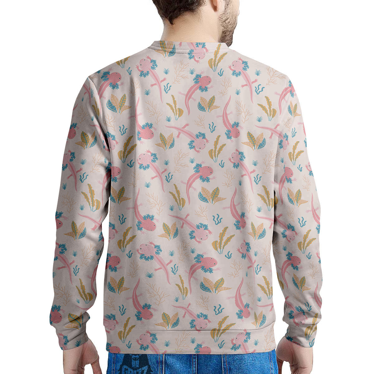 Axolotl Pastel Print Pattern Men's Sweatshirt-grizzshop