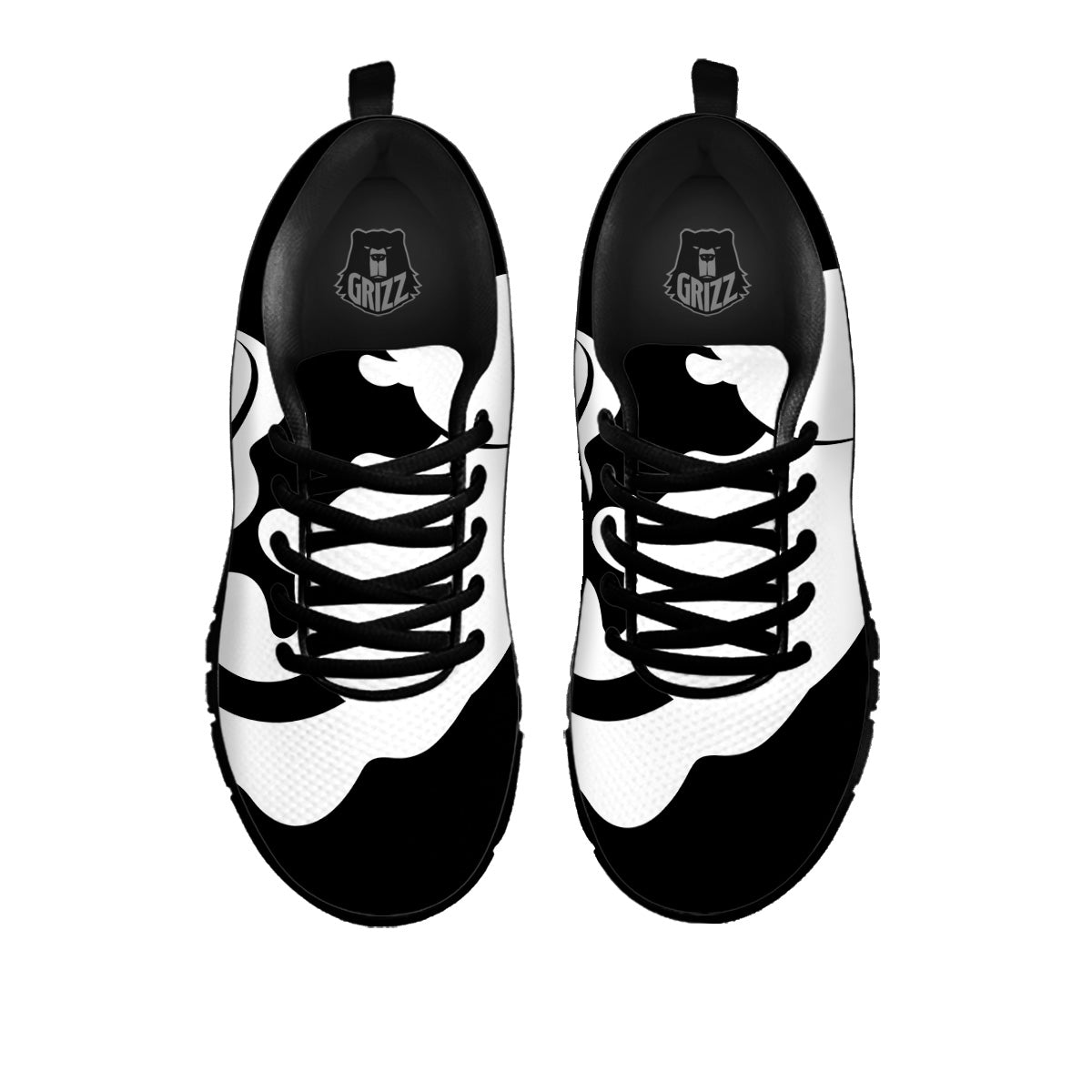 Axolotl White And Black Print Black Sneaker-grizzshop