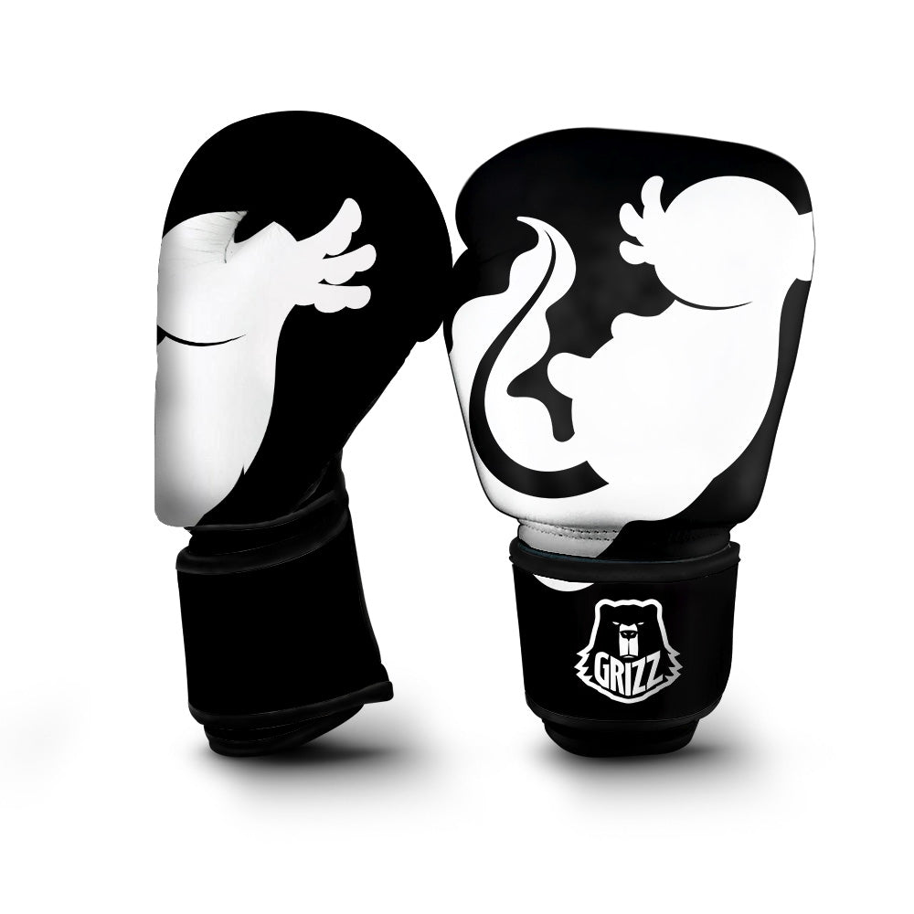 Axolotl White And Black Print Boxing Gloves-grizzshop