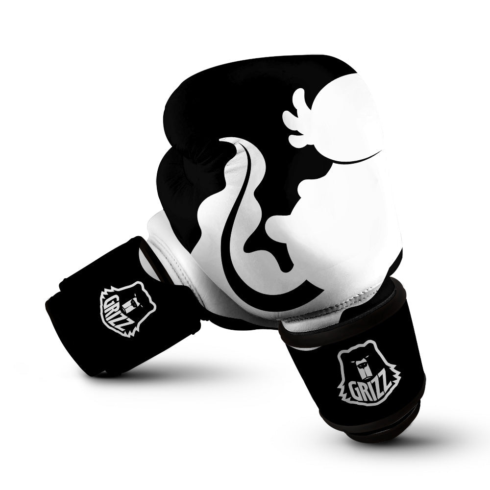 Axolotl White And Black Print Boxing Gloves-grizzshop