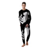 Axolotl White And Black Print Men's Pajamas-grizzshop